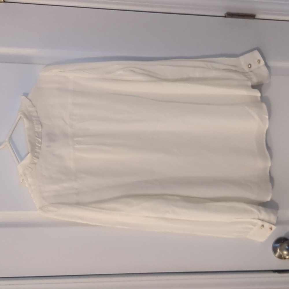 Talbots Classic White Button Down Shirt - Picture 3 of 4